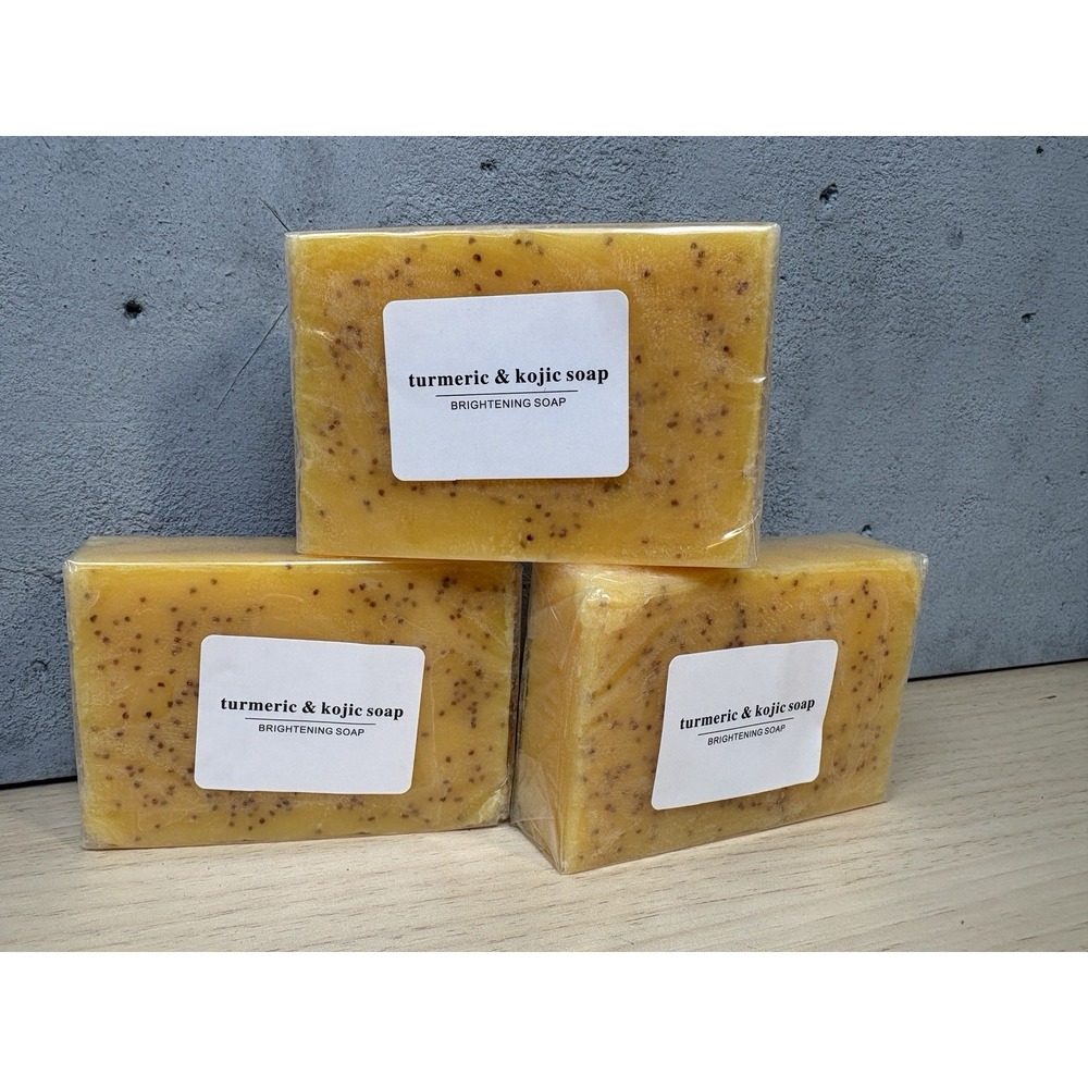 3 Pcs Turmeric and Kojic Soap Bar, Kojic Acid Soap for Hyperpigmentation‎